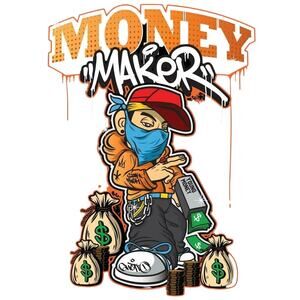 Wall Art Print -Money Maker Animation Home Decor Work Office Bedroom Brand New